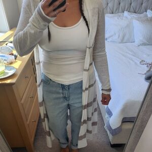 Long Linen/ Rayon Blend Cardigan